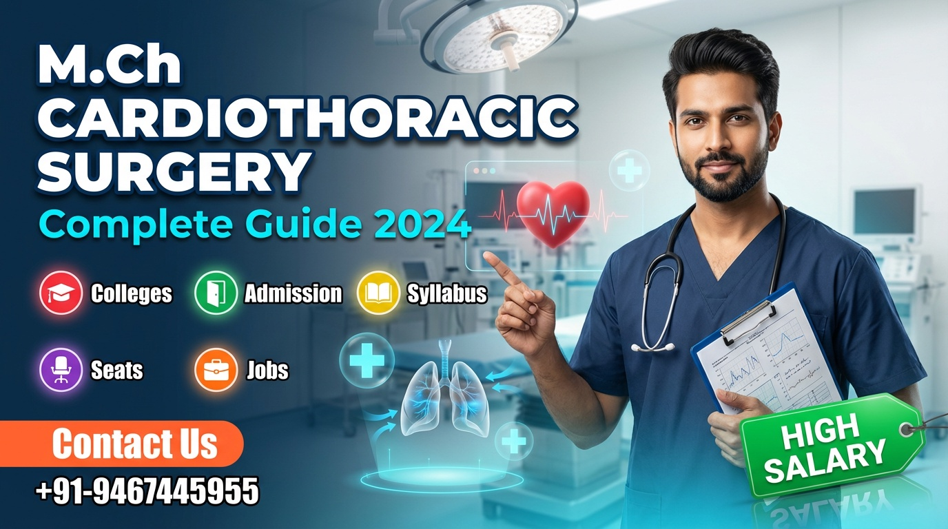 M Ch. Cardiovascular Thoracic Surgery Colleges, Admission, Entrance Exams, Syllabus, Seats, Jobs, Salary